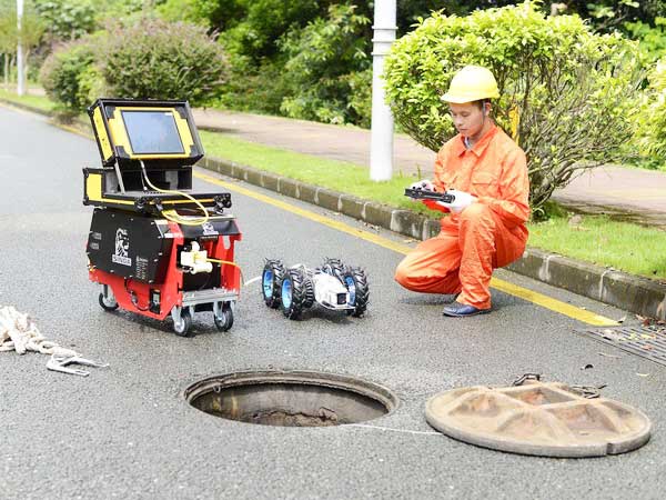 七叉镇管道机器人检测